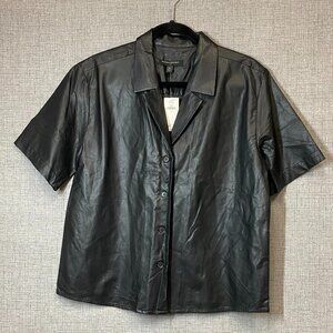 NEW Banana Republic Faux Leather Top